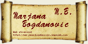 Marjana Bogdanović vizit kartica